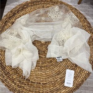 Moon River Cream Lace Scarf